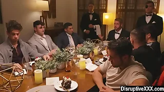 Rich uncaring mendicant invites his ex-boyfriends for gangbang